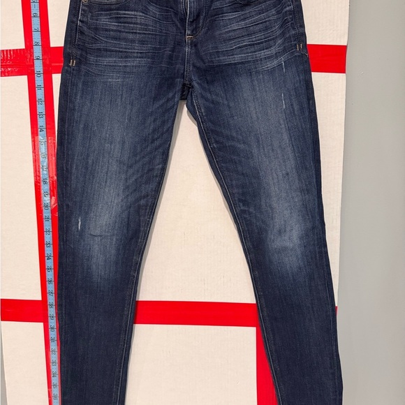 Express Dark Blue Straight Leg Jeans - Picture 3 of 7